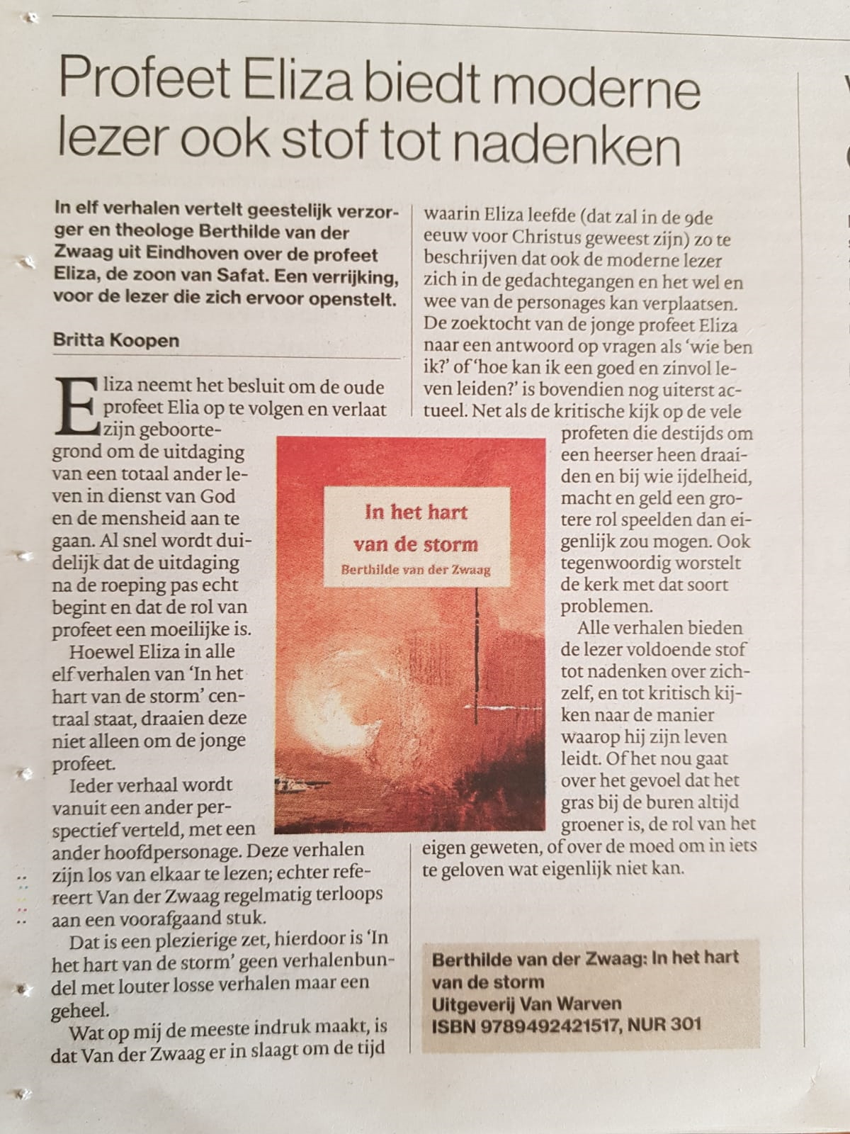 Recensie Eindhovens Dagblad oktober 2018